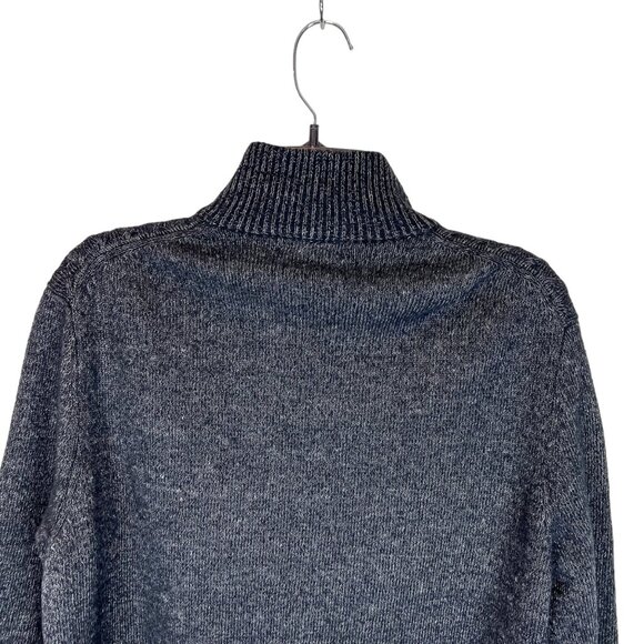 Calvin Klein Cardigan XL Womens Grey Lambs Wool Linen Blend Full Zip Sweater - Picture 8 of 11